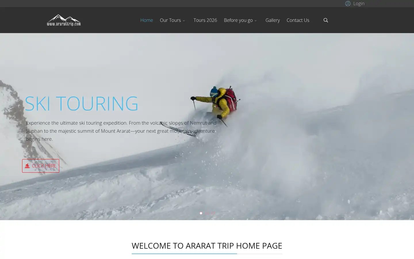 Screenshot of ararattrip.com