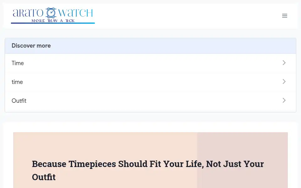 Screenshot of aratowatch.com