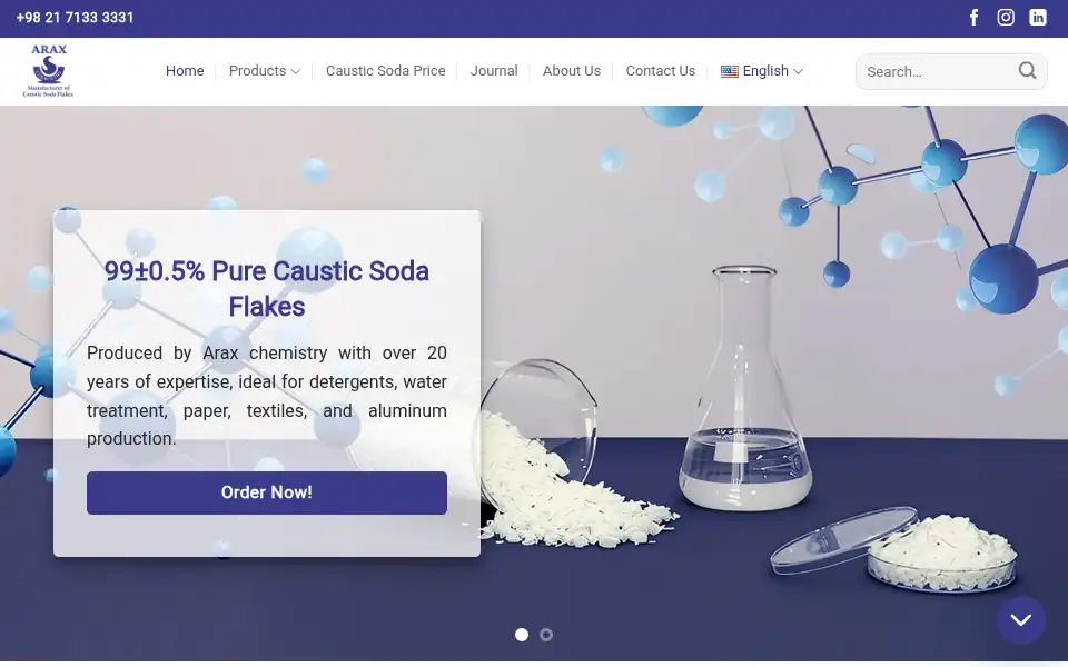 Screenshot of araxchemi.com