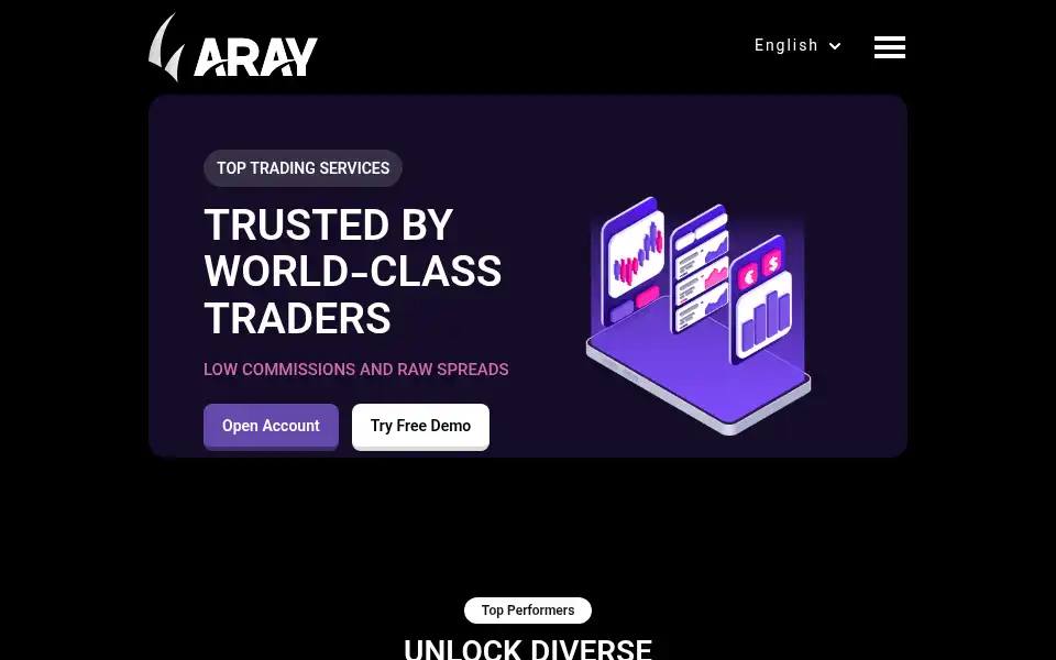 Screenshot of arayfx.com