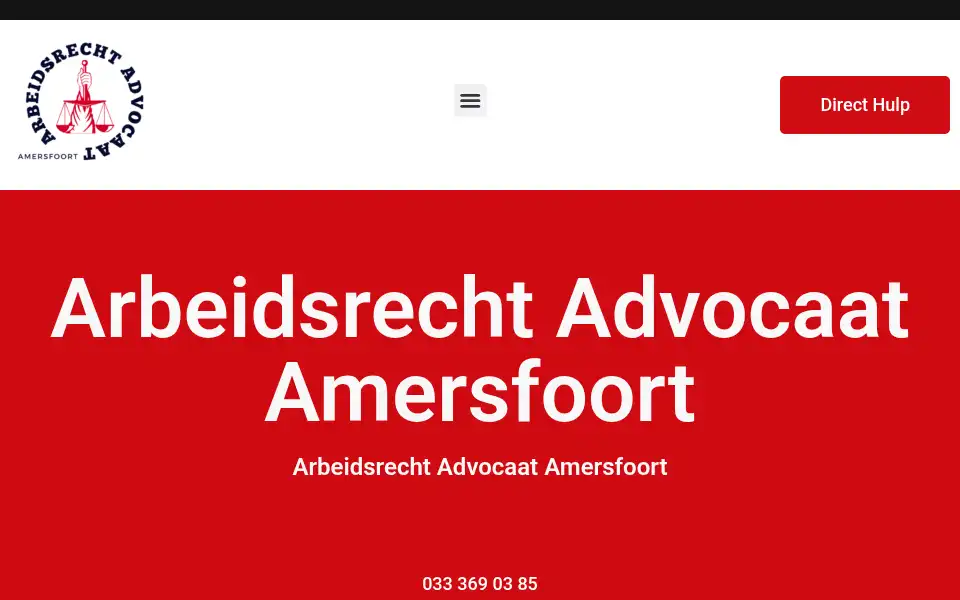 Screenshot of arbeidsrechtadvocaatamersfoort.com