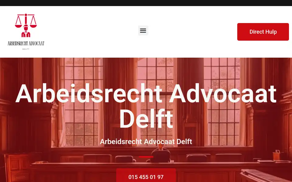 Screenshot of arbeidsrechtadvocaatdelft.com