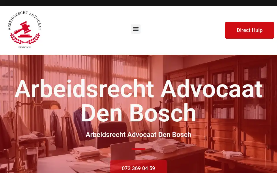 Screenshot of arbeidsrechtadvocaatdenbosch.com