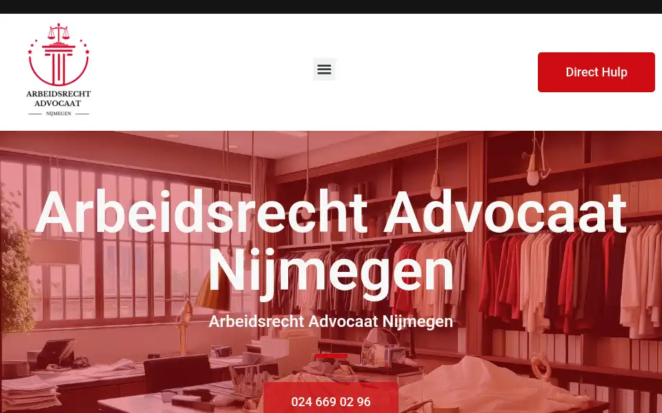 Screenshot of arbeidsrechtadvocaatnijmegen.net