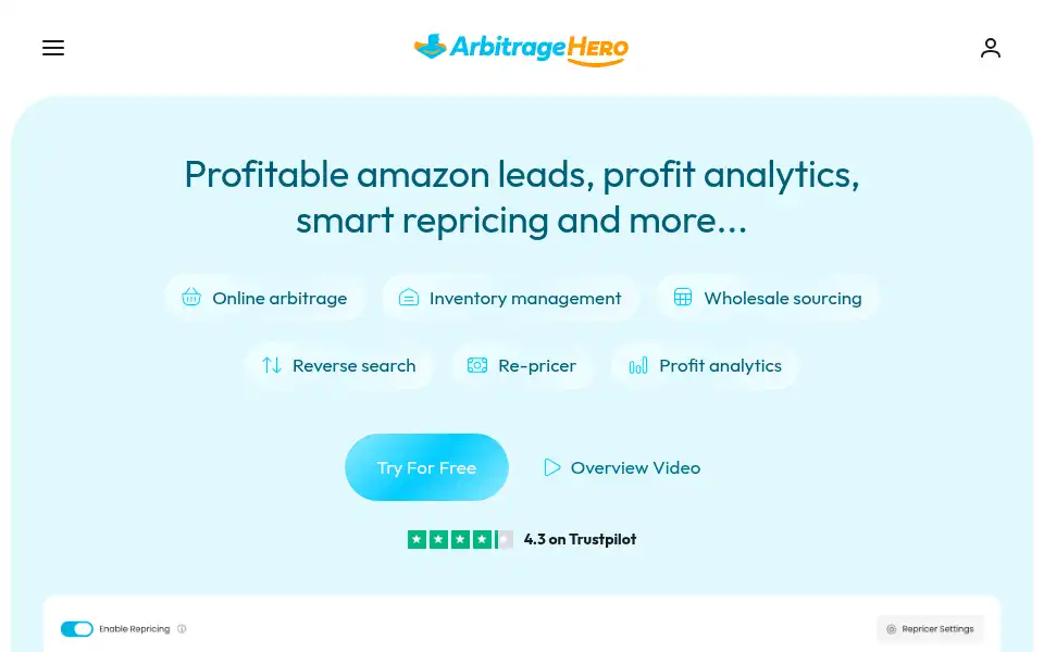 Screenshot of arbitragehero.com