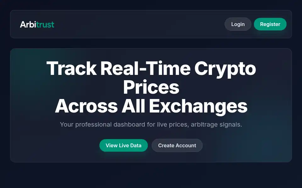 Screenshot of arbitrust.io