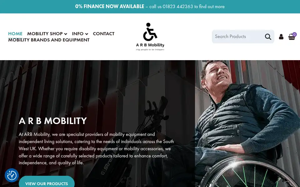 Screenshot of arbmobility.co.uk