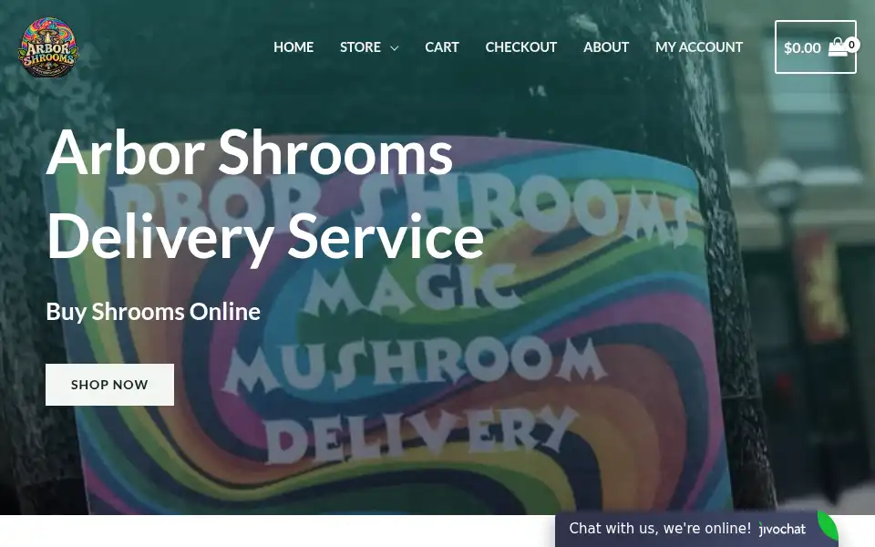 Screenshot of arborshrooms.co