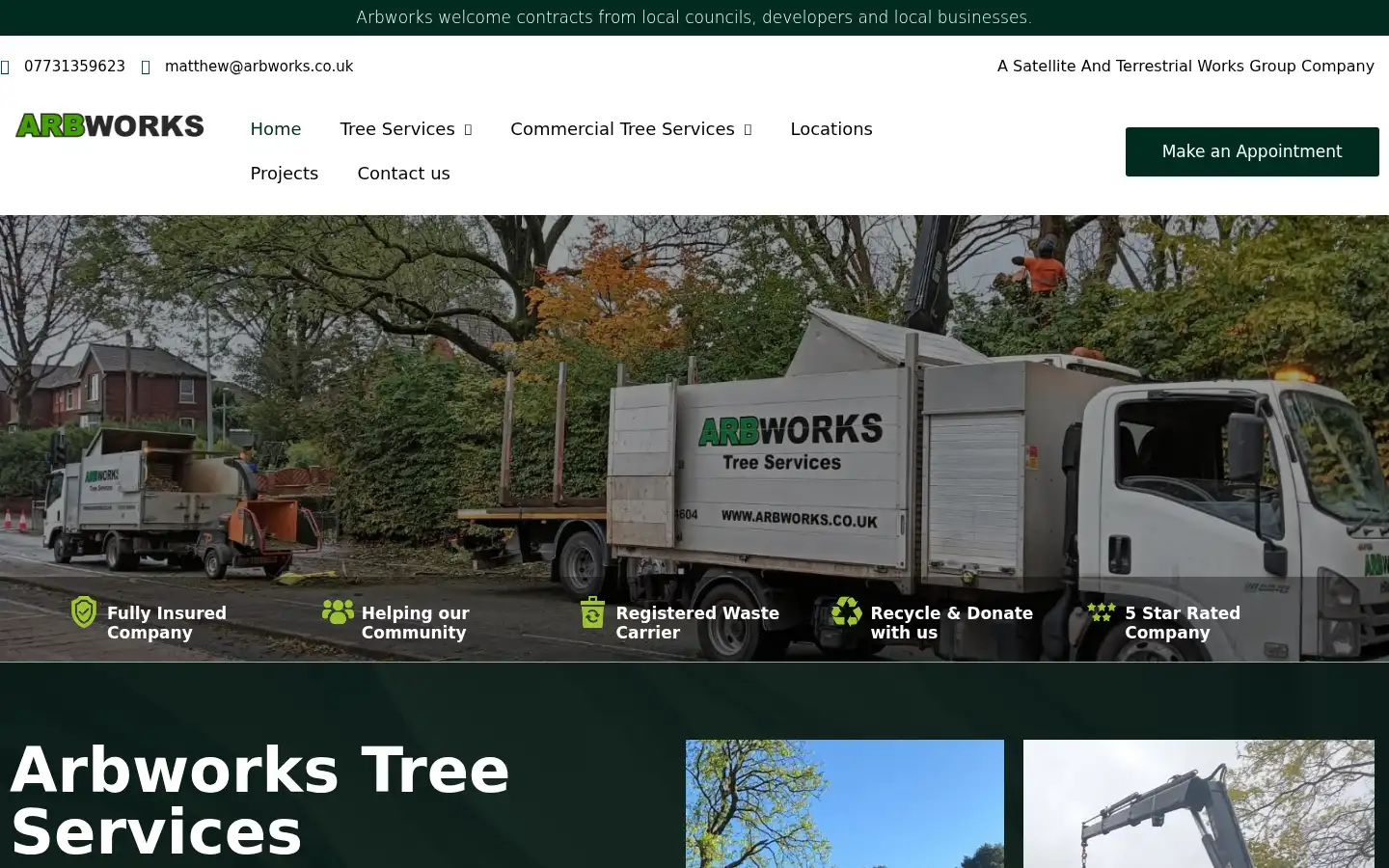 Screenshot of arbworks.co.uk