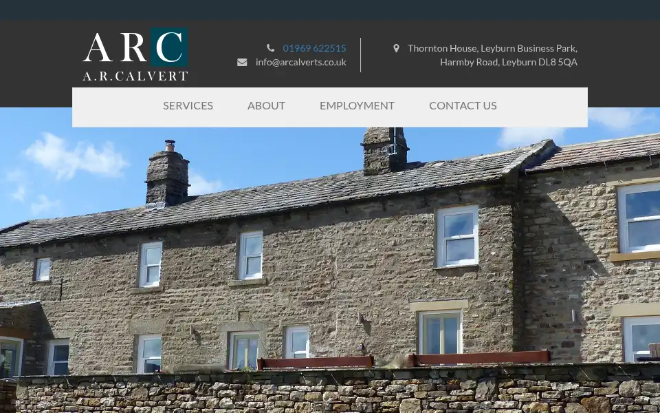 Screenshot of arcalverts.co.uk