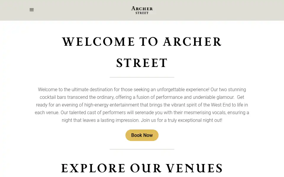 Screenshot of archerstreet.co.uk