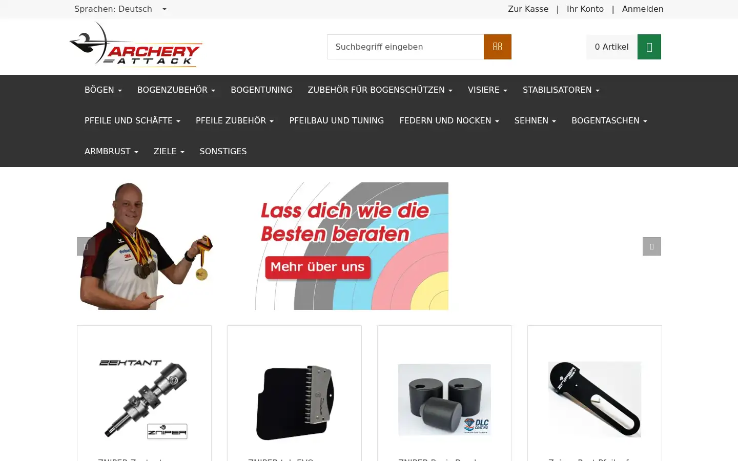Screenshot of archery-attack.de