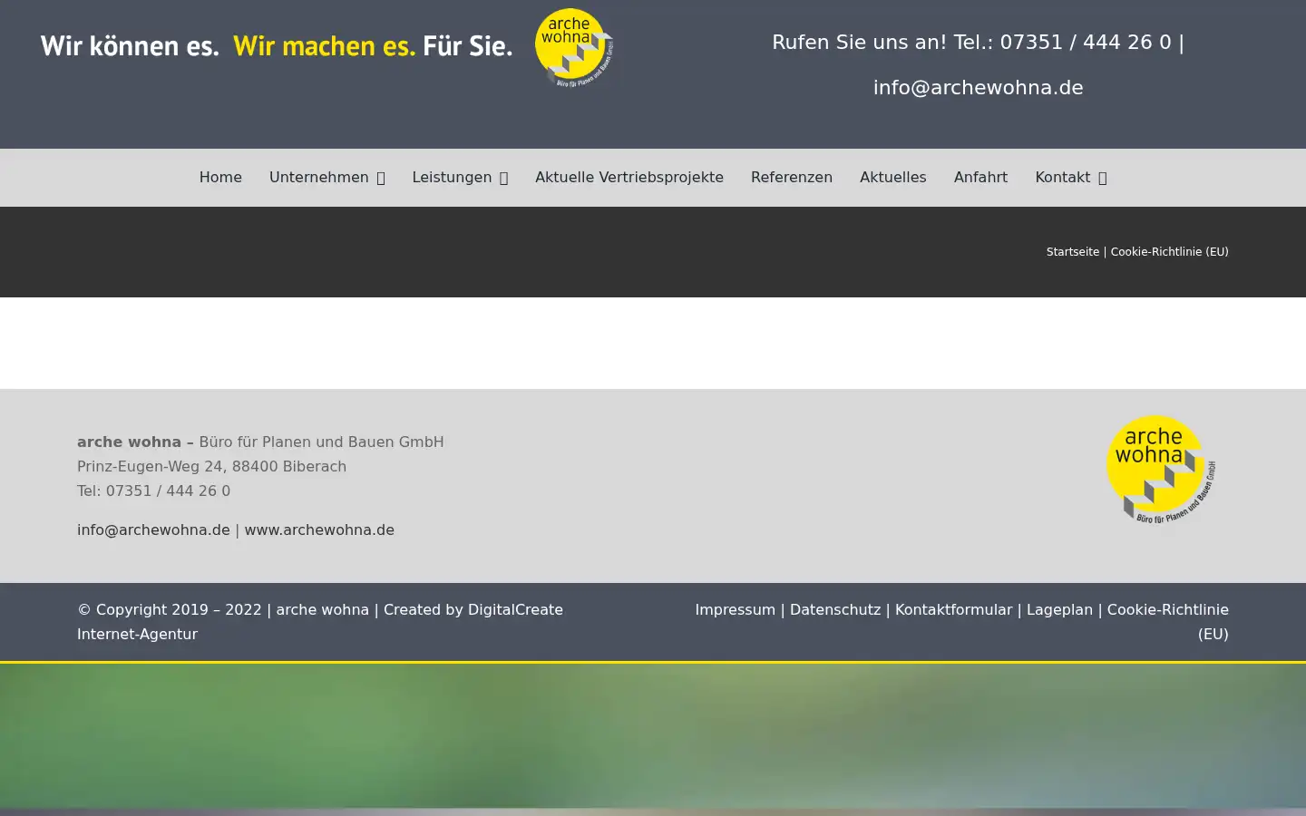 Screenshot of archewohna.de