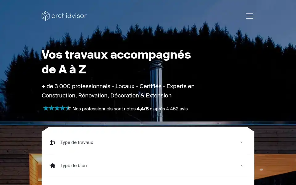 Screenshot of archidvisor.com