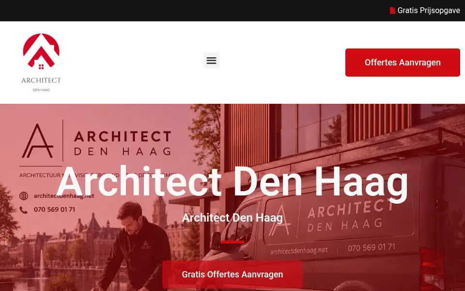 Screenshot of architectdenhaag.net