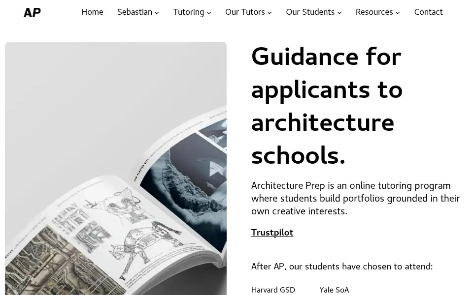 Screenshot of architectureprep.com