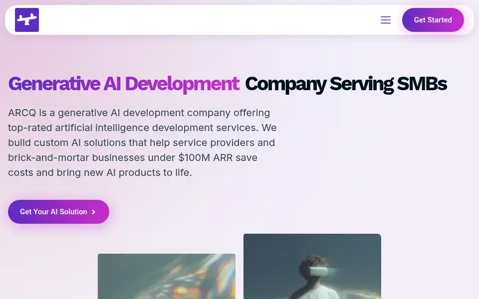 Screenshot of arcq.ai