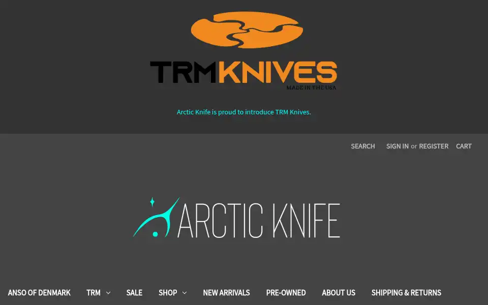 Screenshot of arcticknife.com