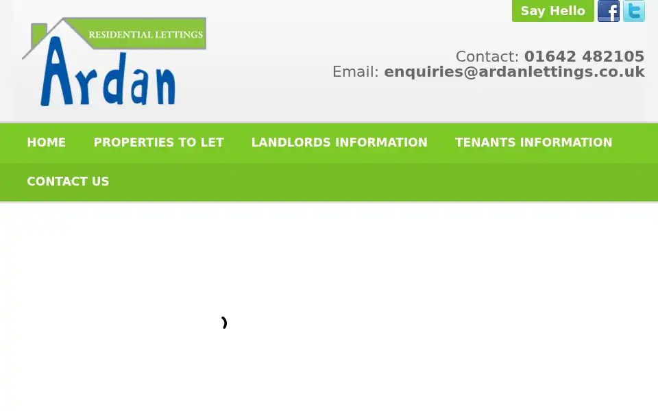 Screenshot of ardanlettings.co.uk