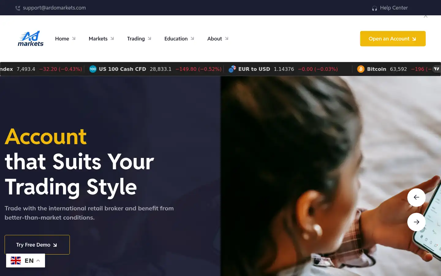 Screenshot of ardomarkets.com