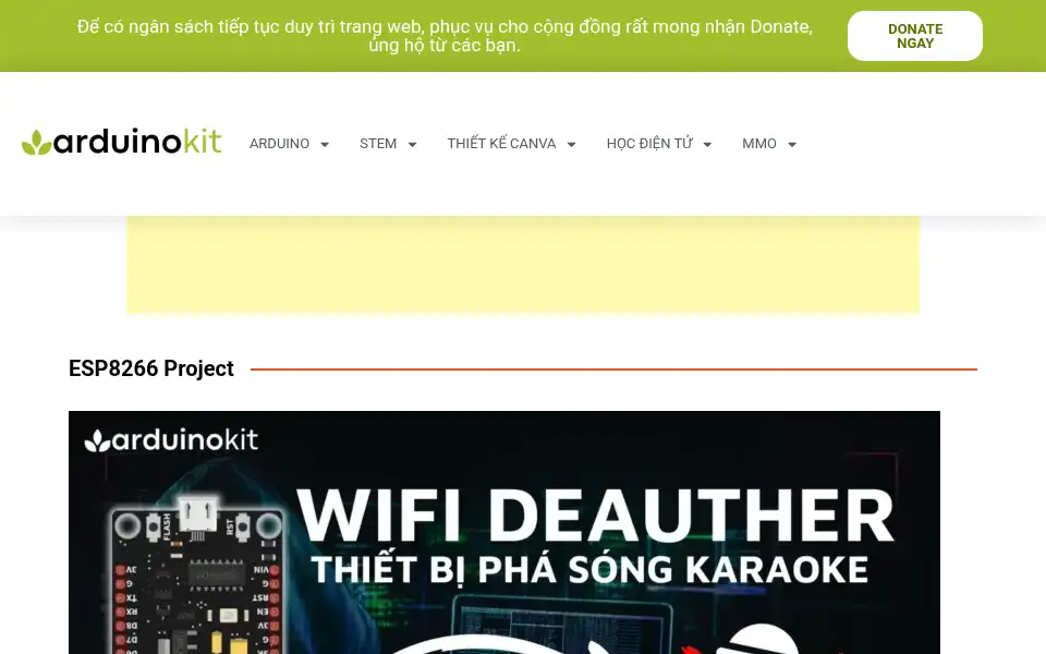 Screenshot of arduinokit.vn