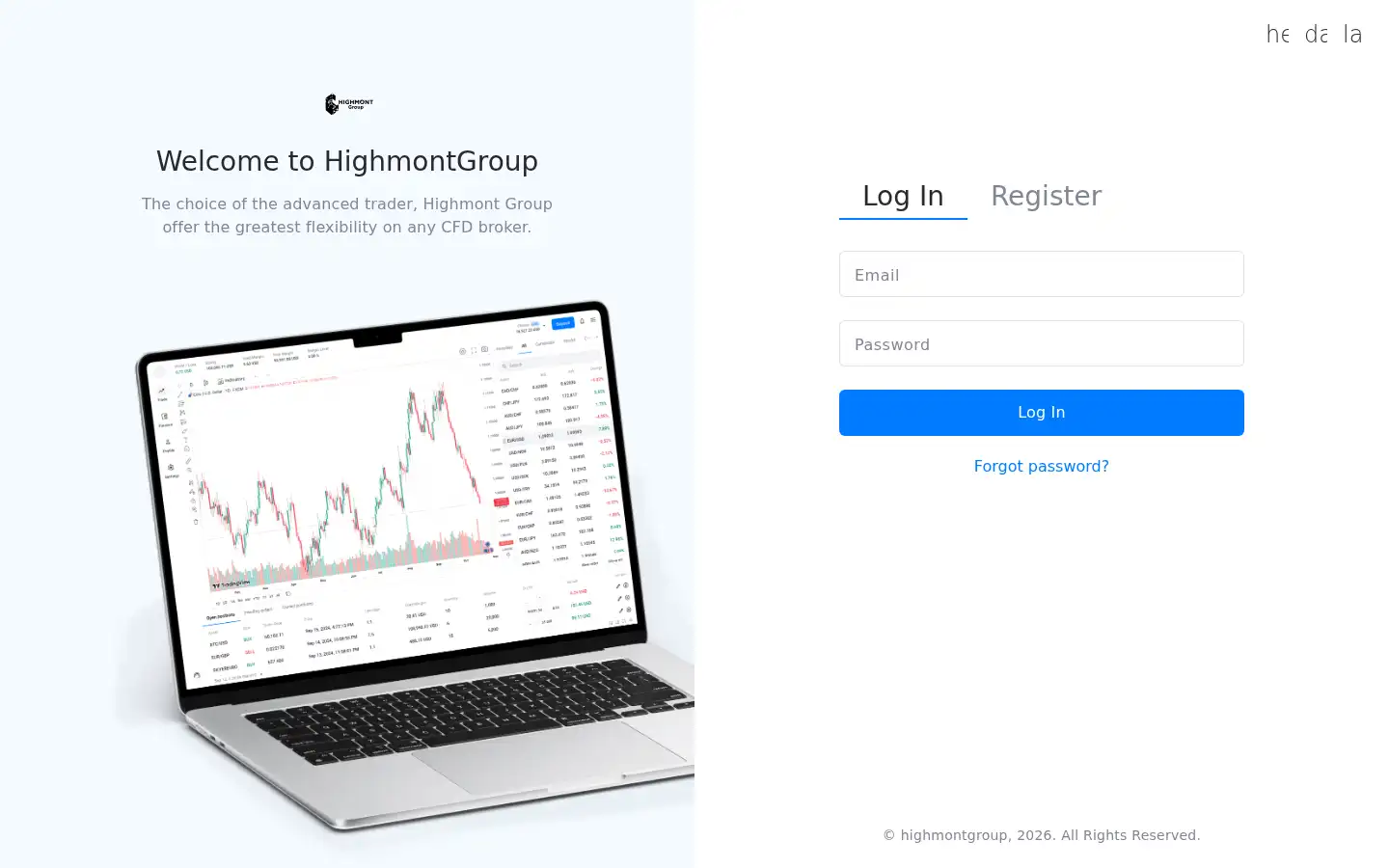 Screenshot of area.highmont-group.org