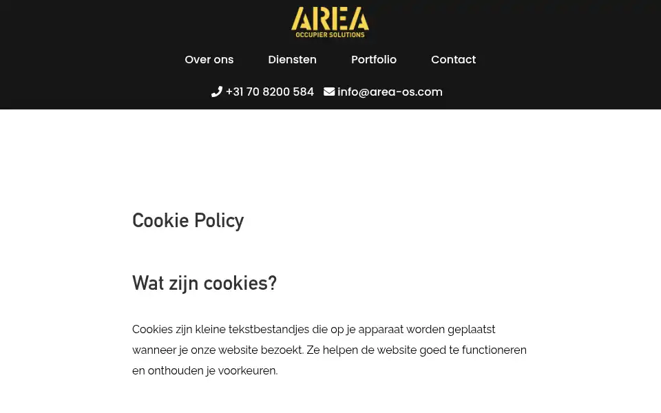 Screenshot of area-os.com