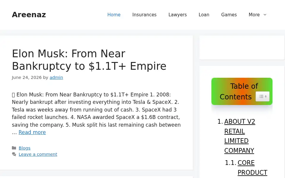 Screenshot of areenaz.com