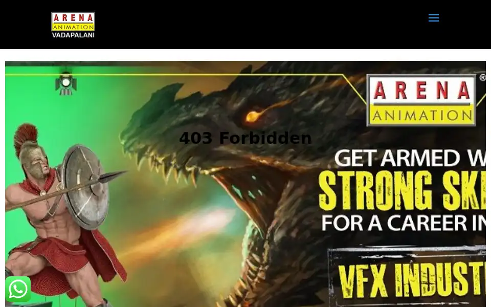Screenshot of arenavadapalani.com