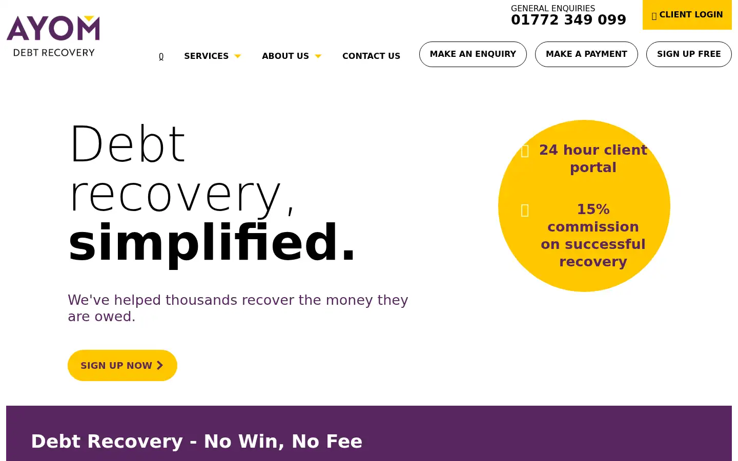 Screenshot of areyouowedmoney.co.uk