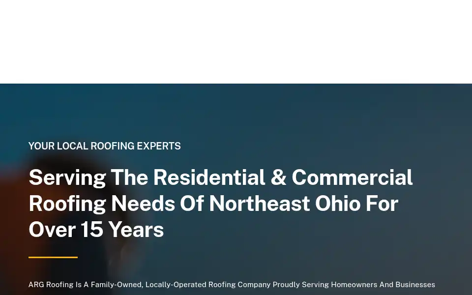 Screenshot of arg-roofing.com