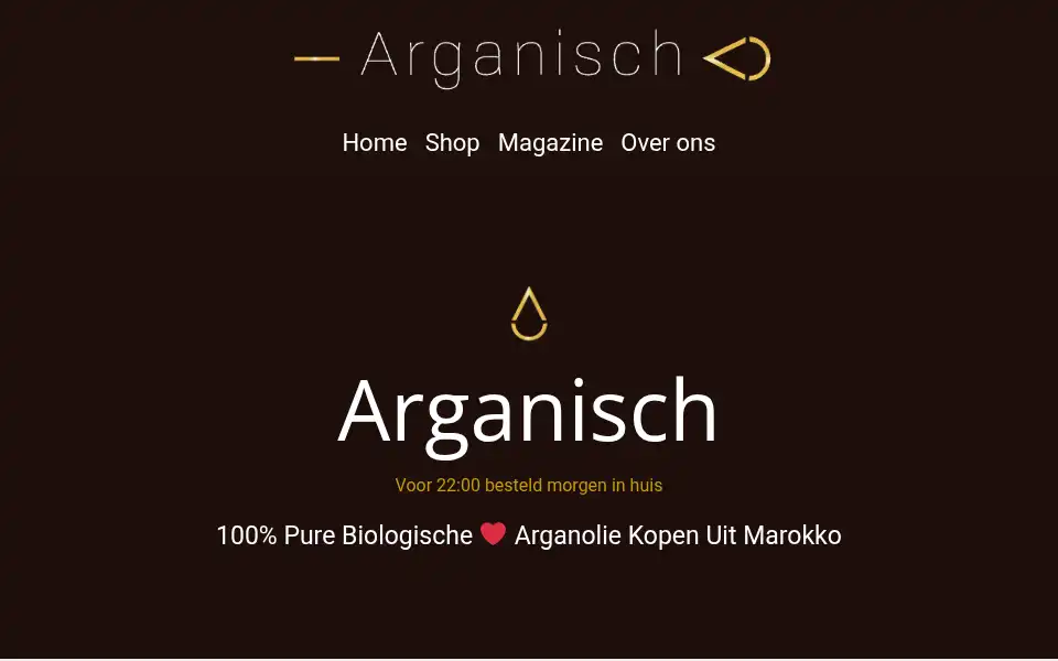 Screenshot of arganisch.nl