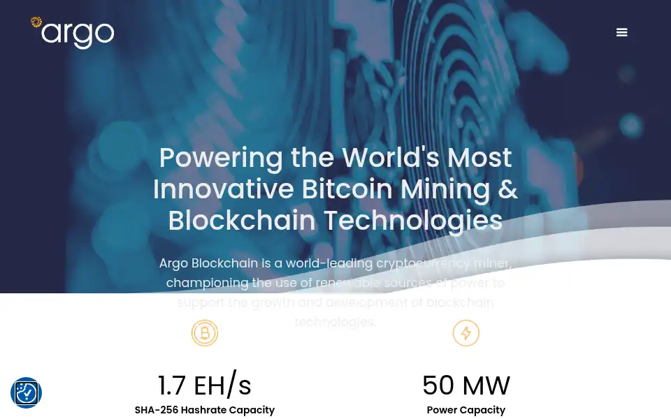 Screenshot of argoblockchain.com