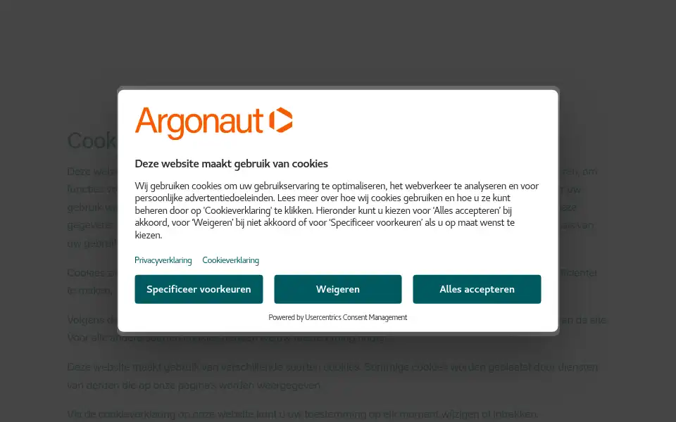 Screenshot of argonaut.nl