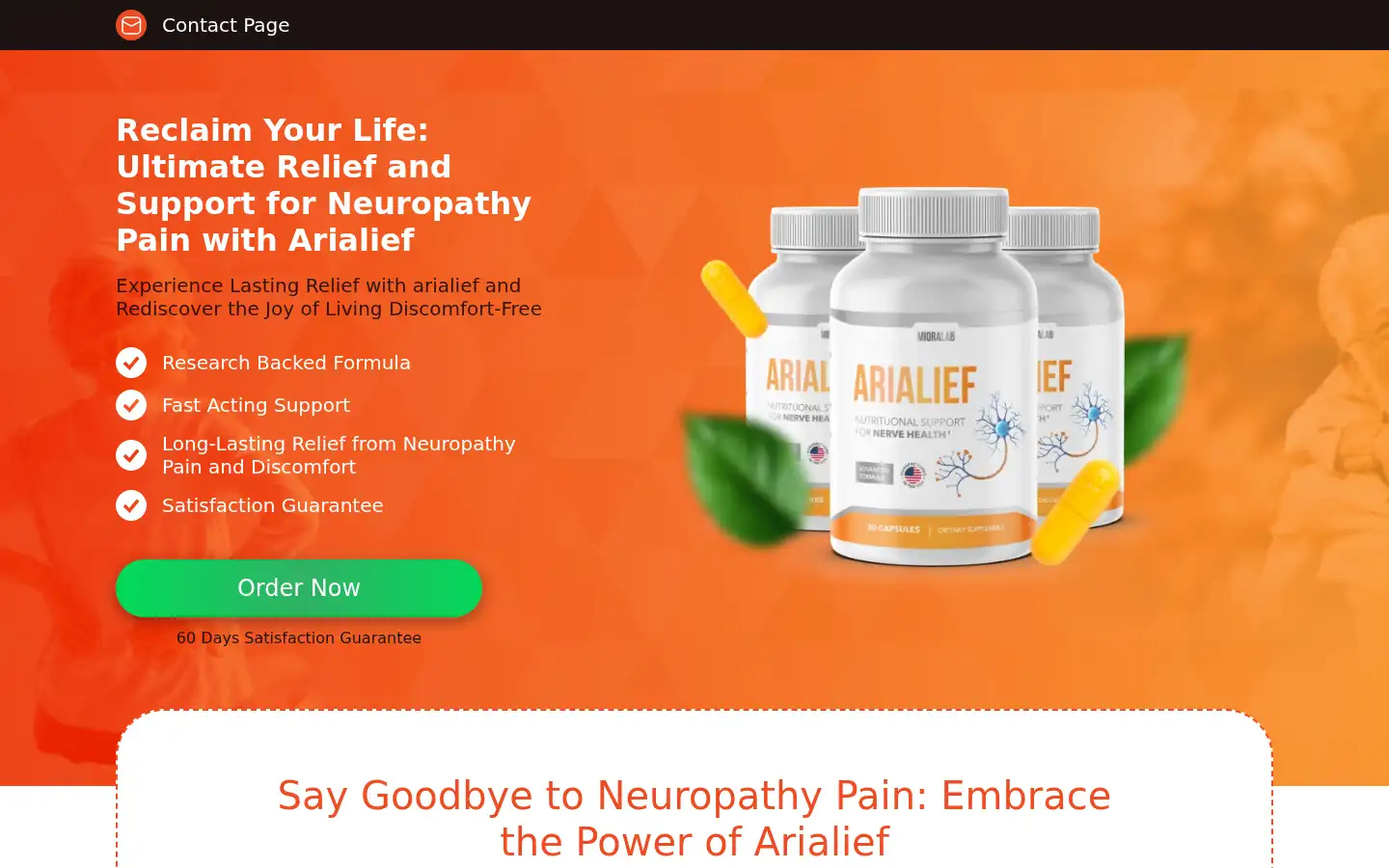 Screenshot of arialief.com