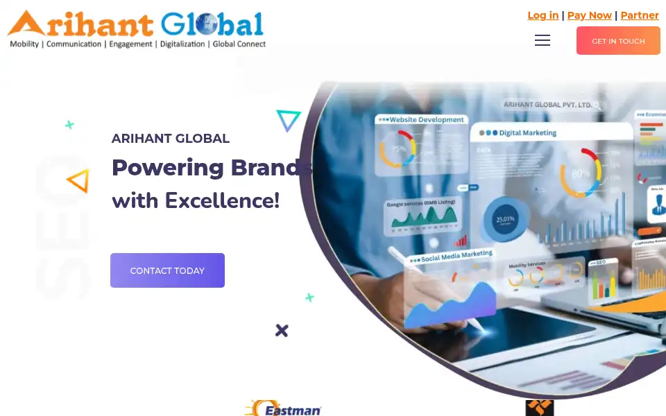 Screenshot of arihantglobal.net