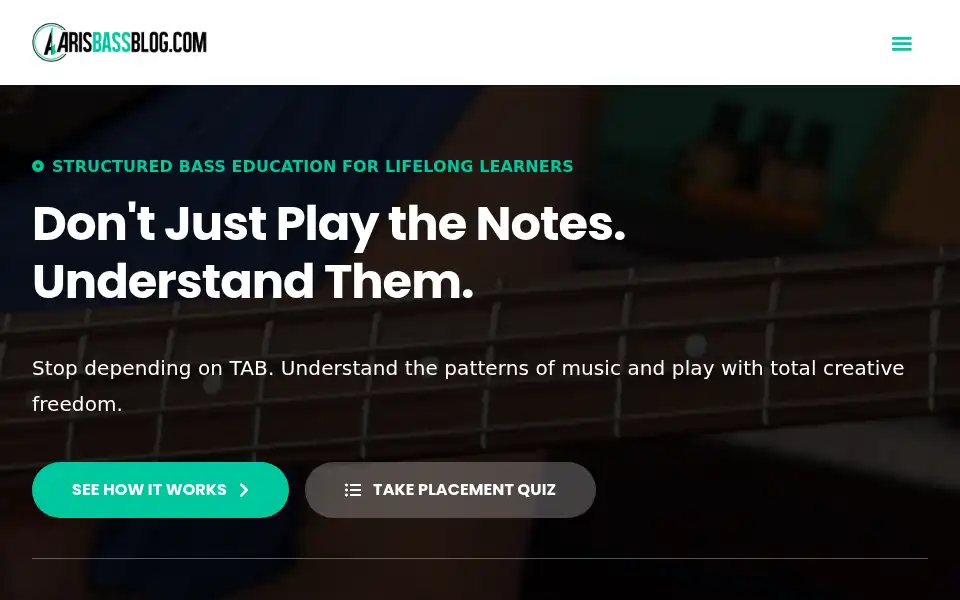 Screenshot of arisbassblog.com