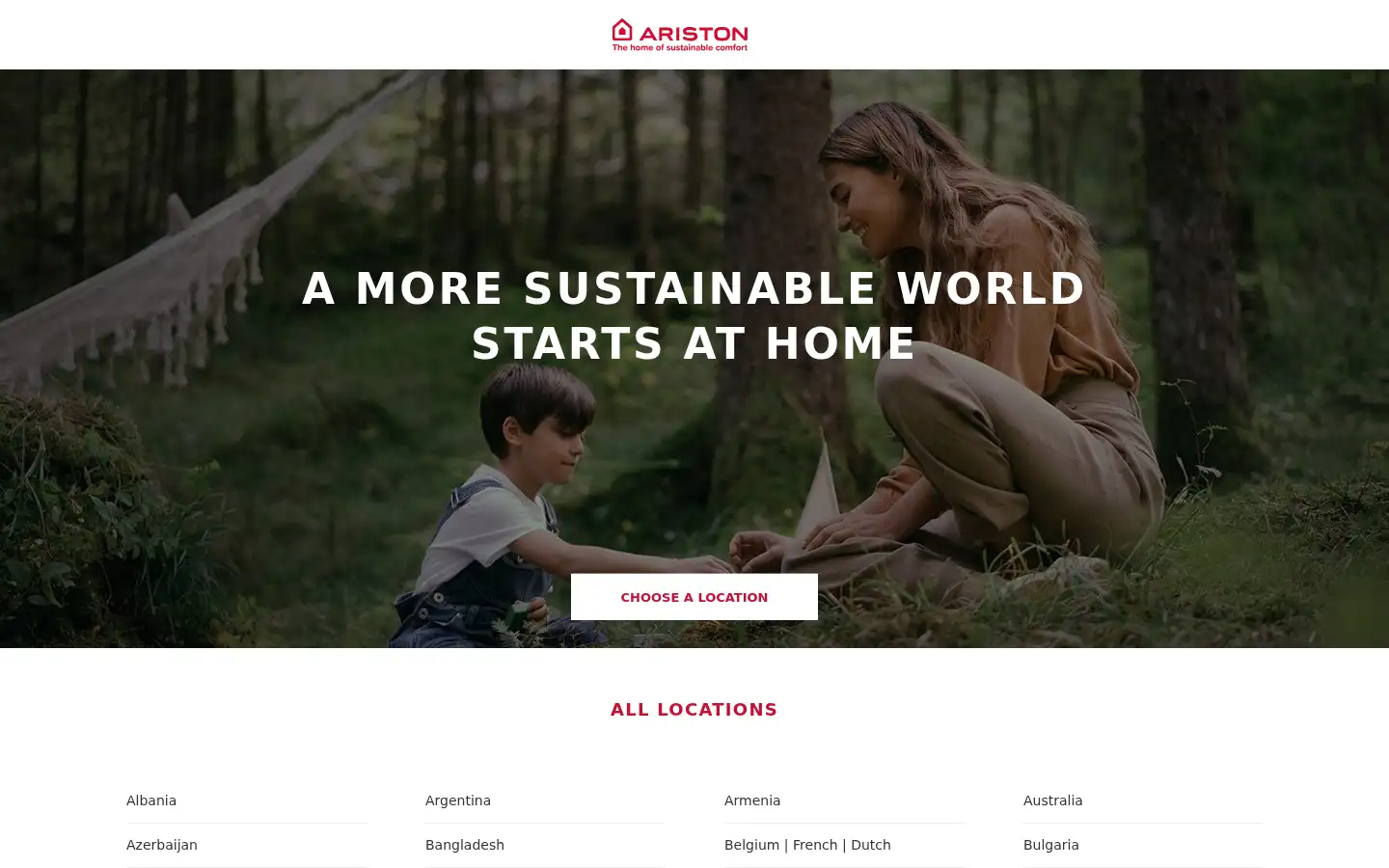 Screenshot of ariston.com