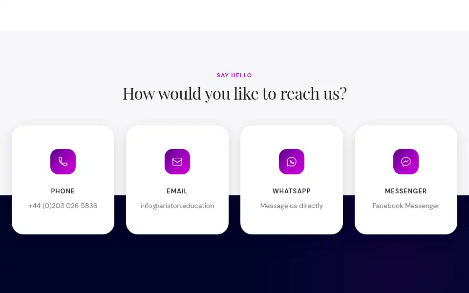 Screenshot of ariston.education