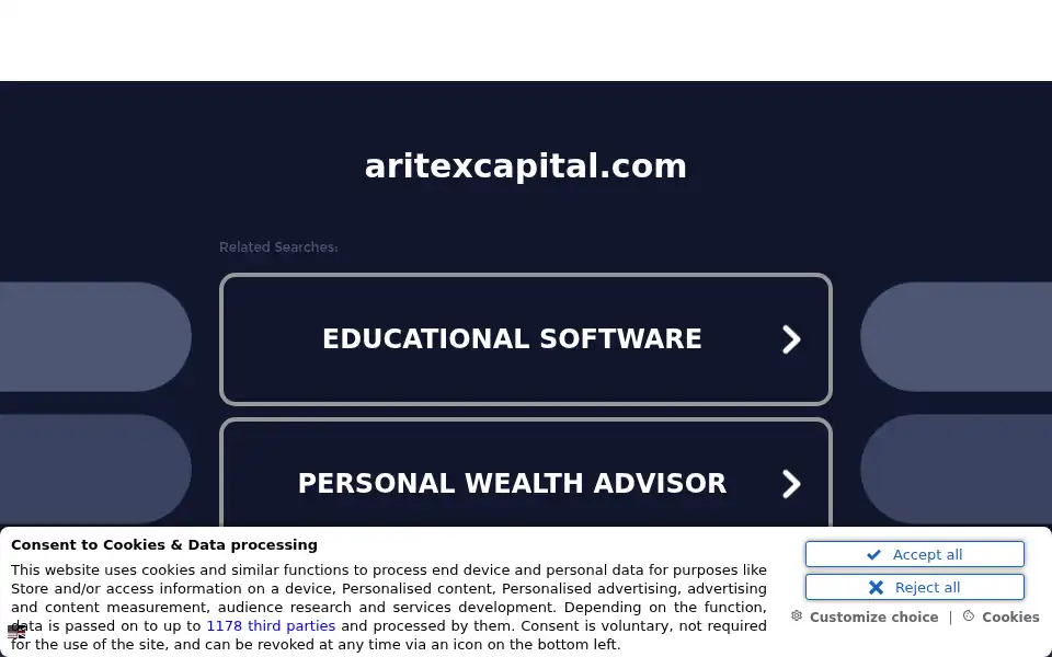 Screenshot of aritexcapital.com