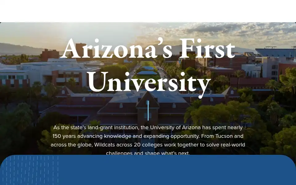 Screenshot of arizona.edu
