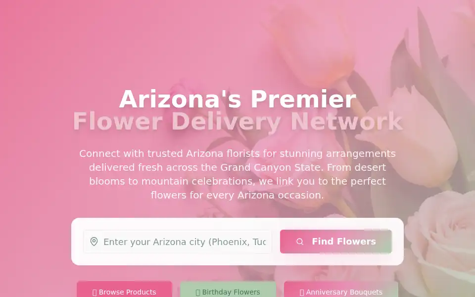 Screenshot of arizona-flower-delivery.com