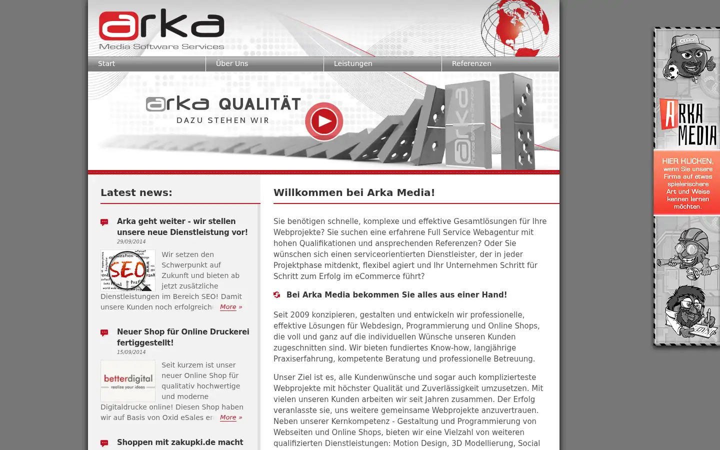Screenshot of arka-media.de