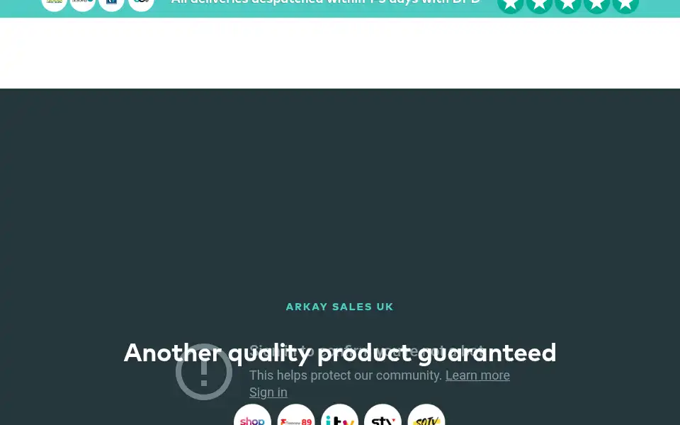 Screenshot of arkayuk.co.uk