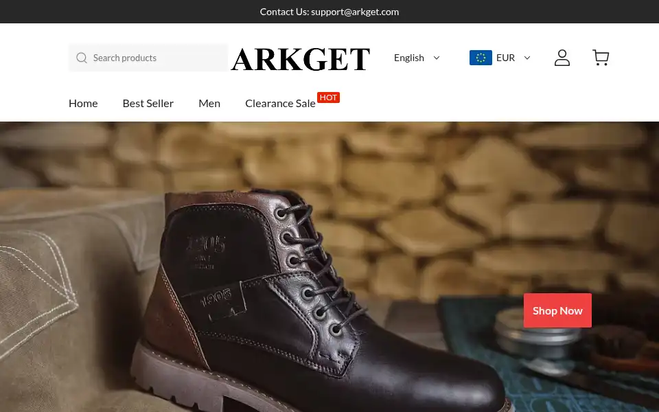 Screenshot of arkget.com