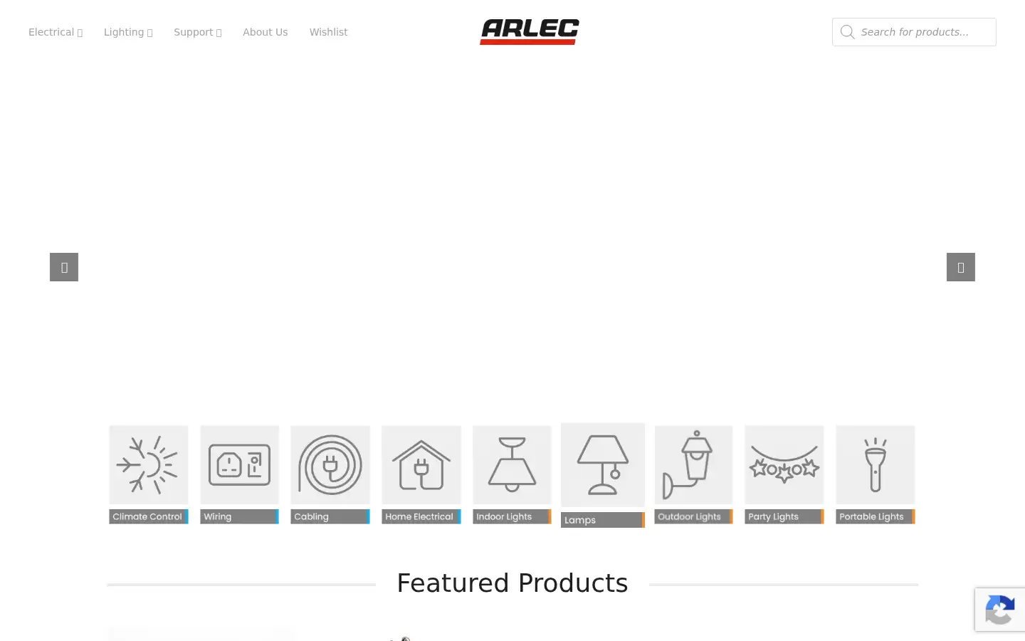 Screenshot of arlec.co.uk