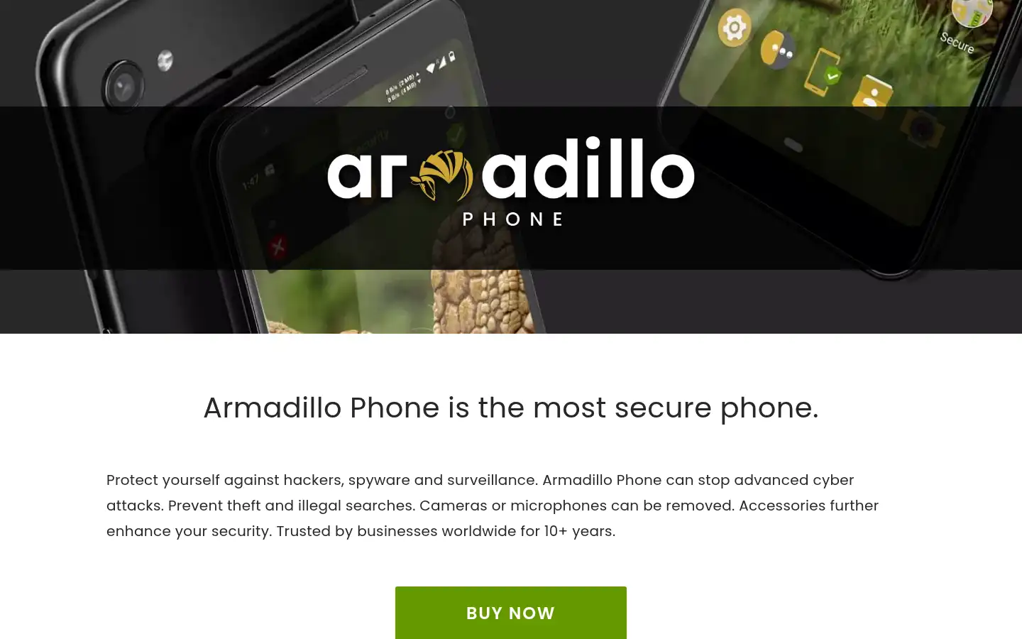 Screenshot of armadillophone.com