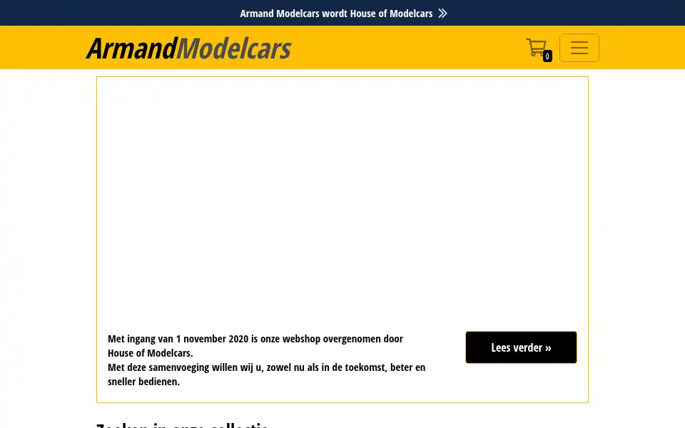 Screenshot of armand-modelcars.nl