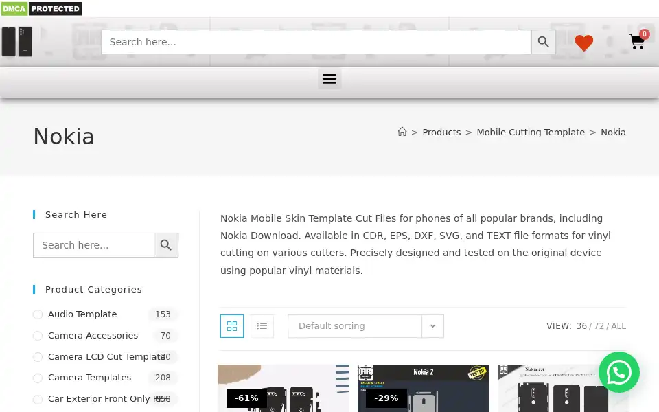 Screenshot of armobileskin.com