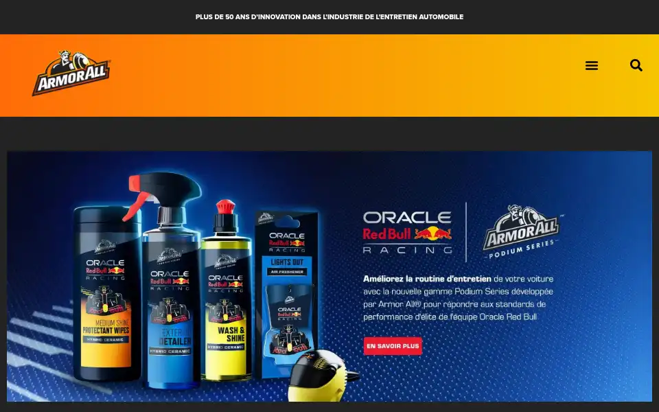 Screenshot of armorall.com